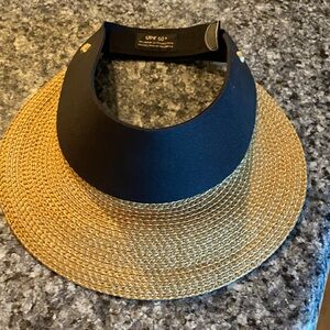 Stylish Black and straw Eric Javis New York visor